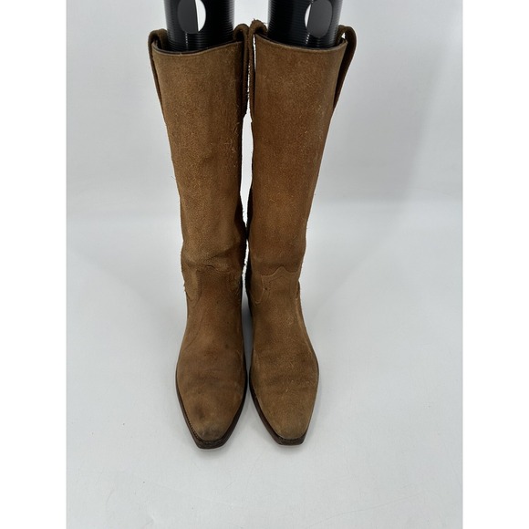 Vintage FRYE Women\' Suede Leather Beige Boots Size 6B‎ Made in USA 1970s. main image 12